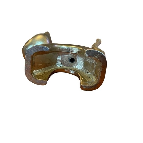 VTG Brass Cat Rhinestone Eyes Gold Tone Ring Holder or Figurine 3.5" Stands - Picture 5 of 5